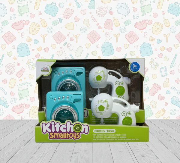 Washing Machine And Sewing Machine Set With Batteries Lights And Sounds Toy Set For Kids